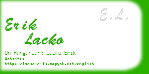 erik lacko business card